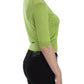 Green Wool V-neck Pullover Sweater Top