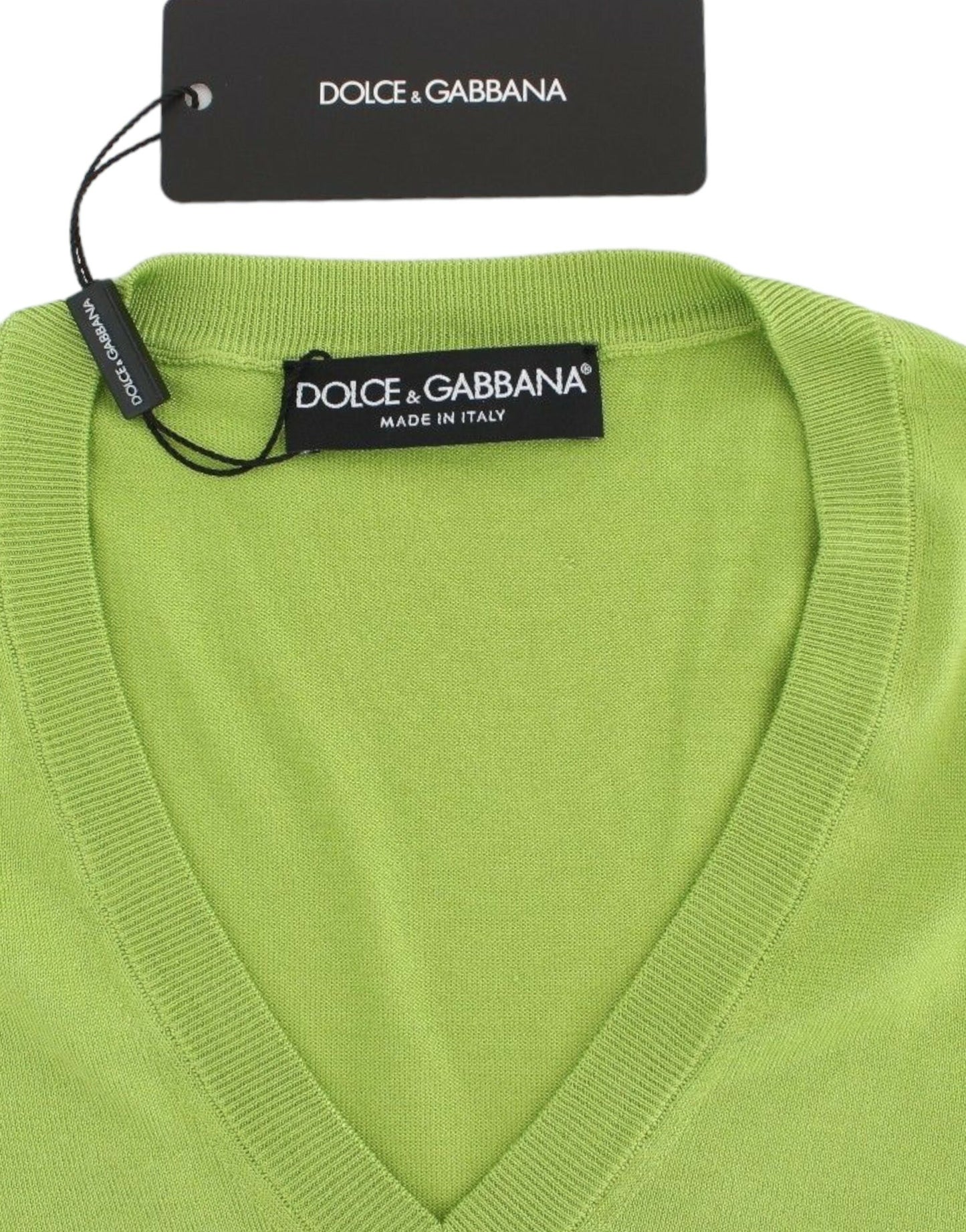 Green Wool V-neck Pullover Sweater Top