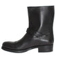 Elegant Black Leather Designer Boots