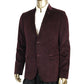 Men's 2 Buttons Wine Printed Cotton Elastane Stretch Jacket
