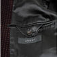 Men's 2 Buttons Wine Printed Cotton Elastane Stretch Jacket