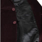 Men's 2 Buttons Wine Printed Cotton Elastane Stretch Jacket