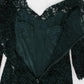 Green Floral Lace Full Length Dress