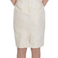 White Brocade Crystal Sheath Dress