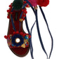 Exquisite Multicolor Leather Flat Sandals