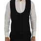 Elegant Slim Fit Black Wool Blazer
