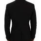 Elegant Slim Fit Black Wool Blazer