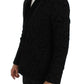 Elegant Slim Fit Black Silk-Blend Blazer