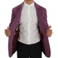Elegant Purple Cashmere-Silk Blend Blazer
