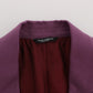 Elegant Purple Cashmere-Silk Blend Blazer