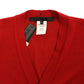Elegant Red Wool Blend Cardigan Sweater