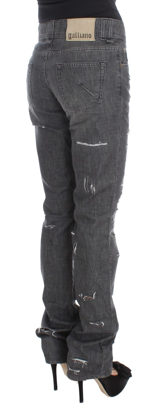 Chic Gray Wash Straight Fit Jeans