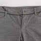 Chic Gray Casual Cotton Pants