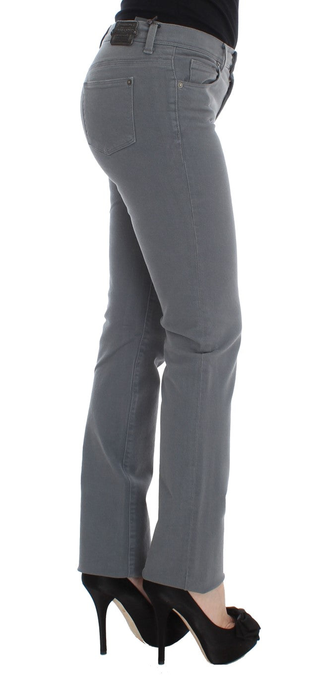 Chic Gray Slim Fit Denim Temptation