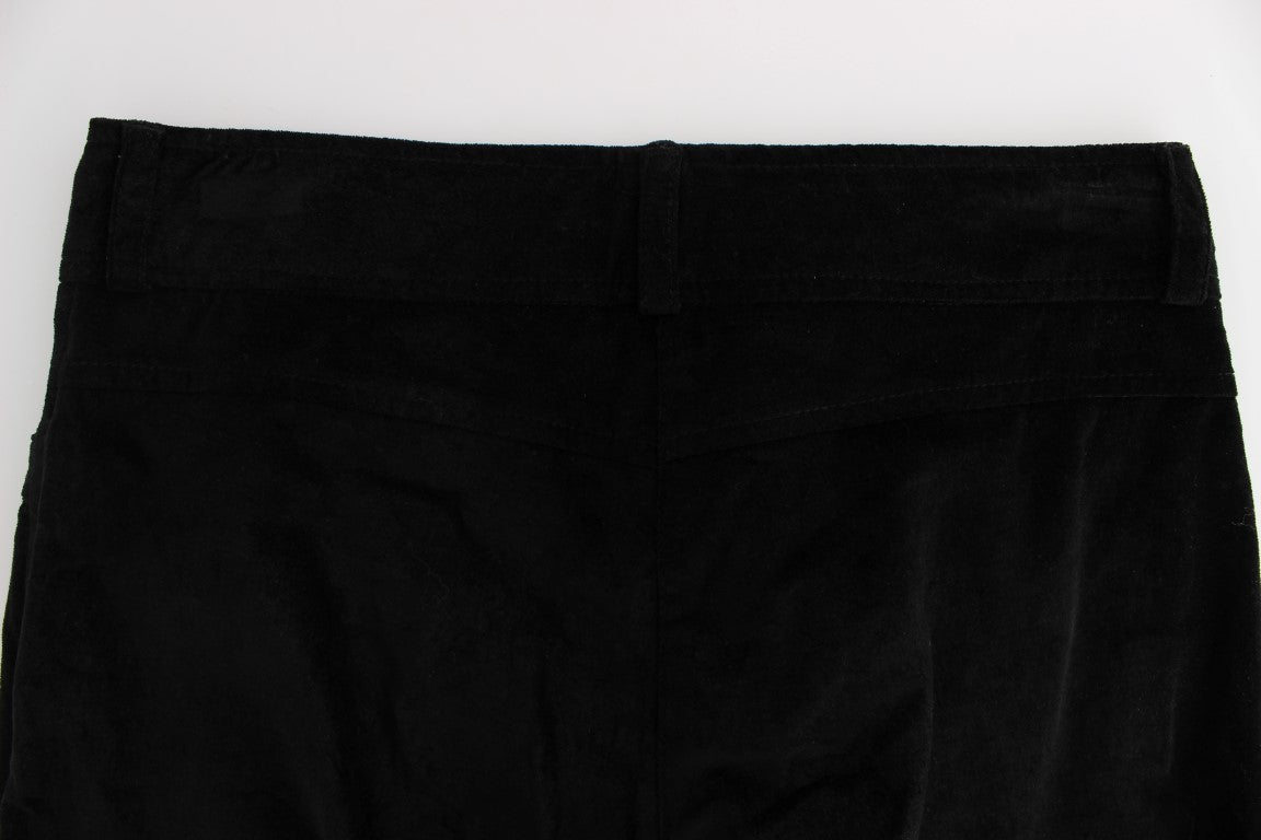 Chic Black Wide Leg Cotton Jeans