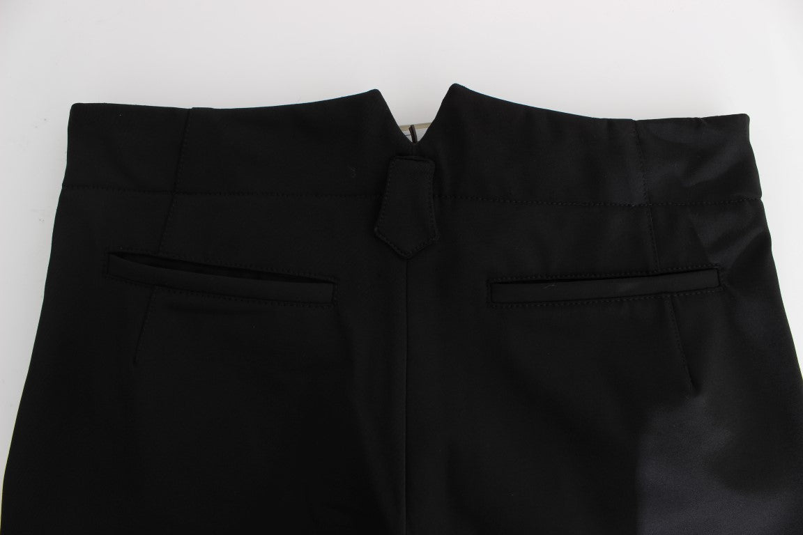 Elegant Cropped Capri Pants in Black