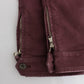 Chic Bordeaux Capri Cropped Cargo Pants