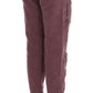 Chic Bordeaux Capri Cropped Cargo Pants