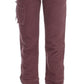 Chic Bordeaux Capri Cropped Cargo Pants