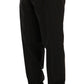 Elegant Brown Striped Dress Trousers