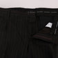 Elegant Brown Striped Dress Trousers