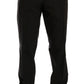Elegant Brown Striped Dress Trousers