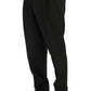 Elegant Gray Striped Dress Trousers