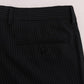 Elegant Straight Fit Blue Striped Trousers