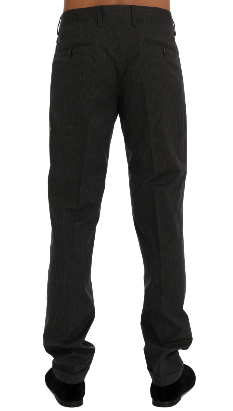 Elegant Striped Dress Trousers for Men