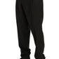 Elegant Gray Striped Wool Trousers