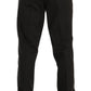 Elegant Gray Striped Wool Trousers