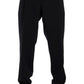 Elegant Straight Fit Striped Dress Trousers