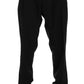 Blue Striped Wool Stretch Pants