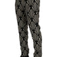 Elegant Black and White Slim Fit Trousers