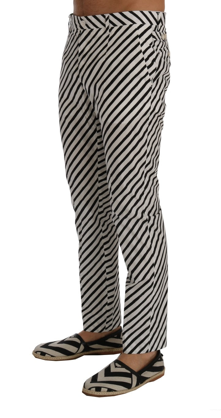 Elegant Slim Fit Striped Pants