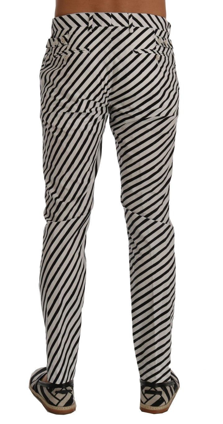 Elegant Slim Fit Striped Pants