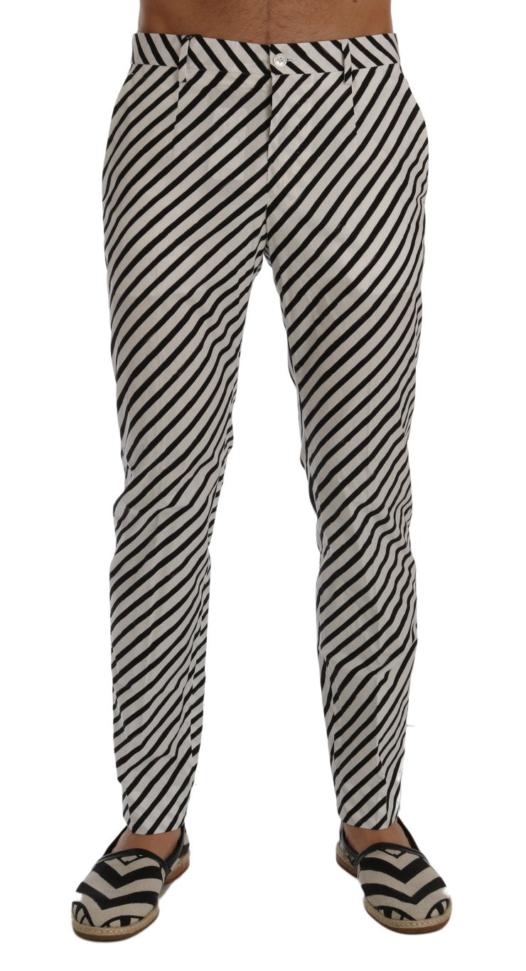 Elegant Slim Fit Striped Pants