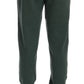 Elegant Green Cashmere Sport Pants