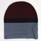 Unisex Burgundy Blue Wool Beanie Medium Knit Cap