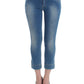 Beachwear Blue Jeans Capri Pants Cropped