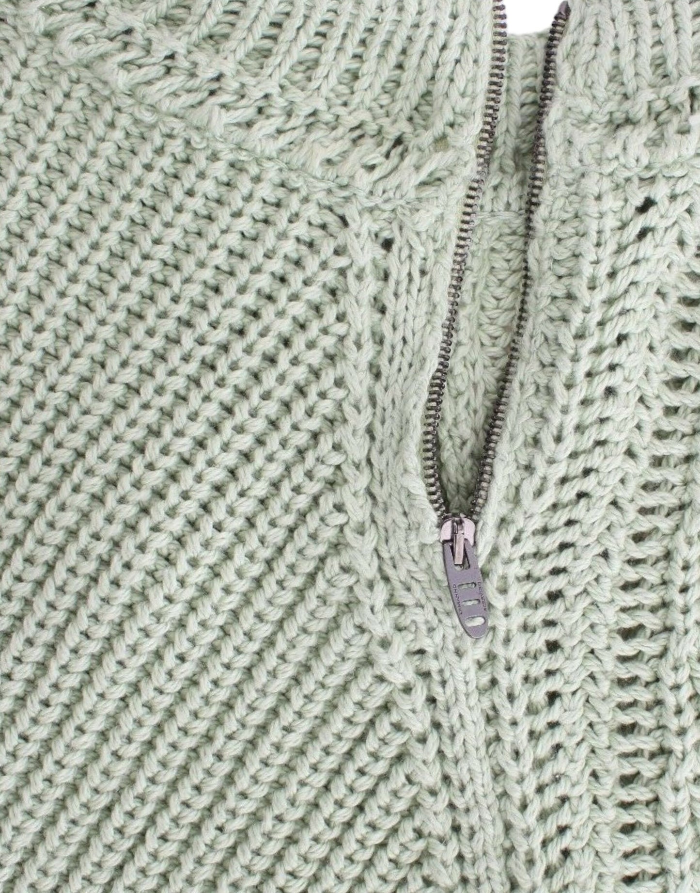 Green Cropped Knit Sweater Knitted Jumper