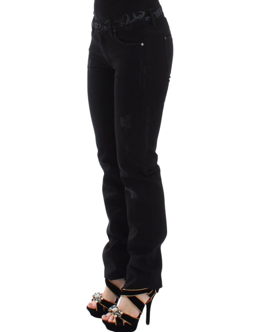 Black Slim Jeans Denim Pants Skinny Stretch