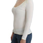 Lingerie White Top Blouse Jumper Lace Rayon