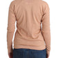Orange Wool Blend Striped Long Sleeve Top