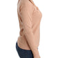 Orange Wool Blend Striped Long Sleeve Top