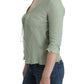 Green Lightweight Knit Sweater Top Blouse