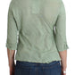 Green Lightweight Knit Sweater Top Blouse