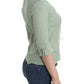 Green Lightweight Knit Sweater Top Blouse