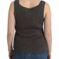 Gray Knit Top Knitted Sweater Merino Wool
