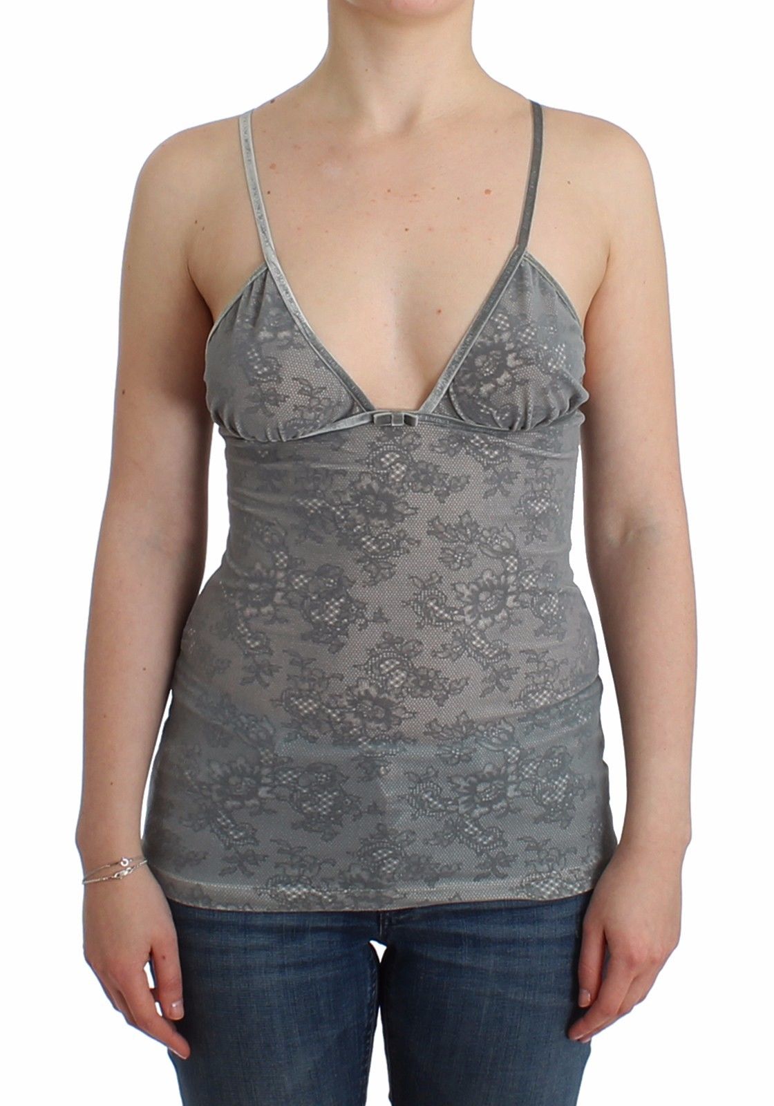 Elegant Gray Cami Top - Luxe Lingerie Piece